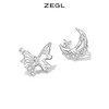 ZEGL设计师晶蝶愈心系列蝴蝶月亮耳环女轻奢高级感耳钉银针耳饰品 商品缩略图2