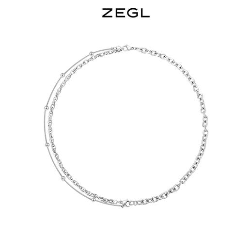 ZEGL自定饰休闲系列DIY爱心拼接项链女高级设计感小众锁骨毛衣链 商品图1