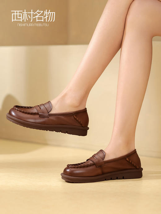西村名物2022夏款乐福小皮鞋11041 商品图0