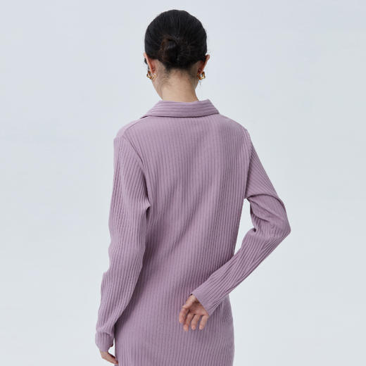 简约别致 BLEO 罗纹针织贝壳扣连衣裙 商品图6