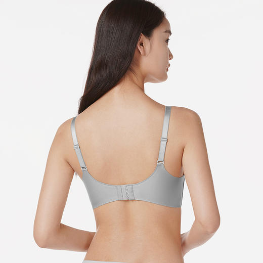 都市丽人0压无痕B杯常规内衣泳布中厚3/4杯文胸三排扣无钢圈LB21H8 商品图2