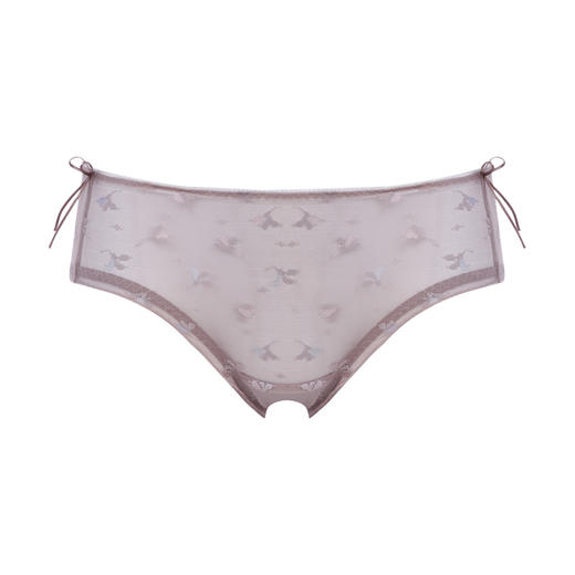 都市丽人时尚系列薄透丝滑蕾丝网布单品内裤三角中叉女士内裤LK23A8 商品图3