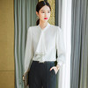 罗蒙春秋女装长袖衬衫女士时尚设计感商务通勤白领职场OL气质衬衣女 商品缩略图10