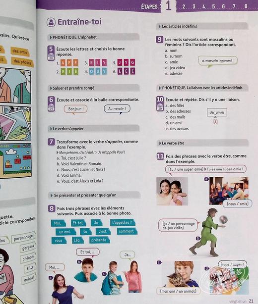 【中商原版】青少儿法语教材 Adomania 1 法文原版 Adomania Niveau 1 Livre de l eleve Himber Brillant Erlich 商品图8