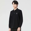 圣得西时尚胸前印花翻领长袖polo衫男秋季加绒加厚打底衫 商品缩略图2