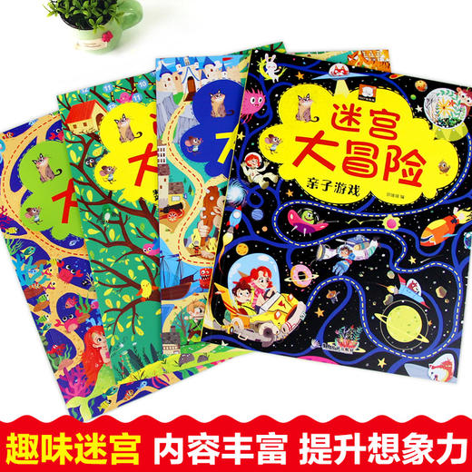 A51-【3-8岁】《迷宫大冒险》（全4册）孩子都爱玩的益智迷宫游戏书 商品图1