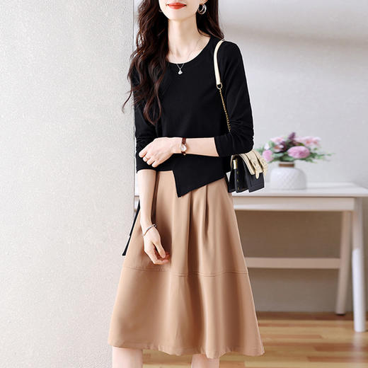 HR WQ6299时尚气质减龄休闲半身裙两件套 商品图2