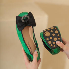 西村名物2022年春季新款蝴蝶结浅口芭蕾舞鞋平底女单鞋T22AE19411