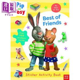 预售 【中商原版】Pip and Posy Best of Friends 波西和皮普好朋友贴纸活动书 英文原版儿童绘本 动物故事 3到6岁 Axel Scheffler