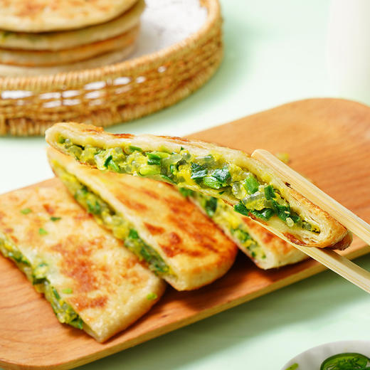 韭菜鸡蛋馅饼520g*5袋（5个/袋）+油条100g 商品图0