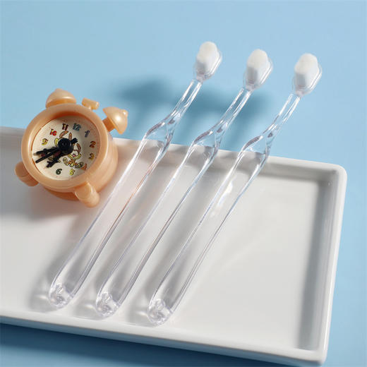 【母婴用品】儿童万毛牙刷新款透明宝宝软毛牙刷口腔清洁护理日用牙刷 商品图2