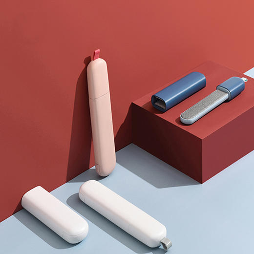 【宠物用品】便携式宠物粘毛器涤纶刮毛器宠物去毛雪糕双面静电除毛刷 商品图0