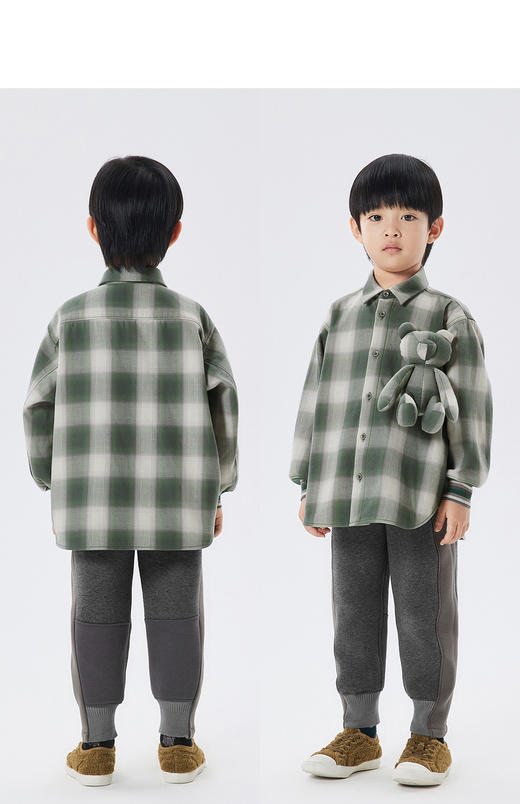 JNBY   22年秋款   格纹宽松长袖衬衫 1M9210050 商品图3