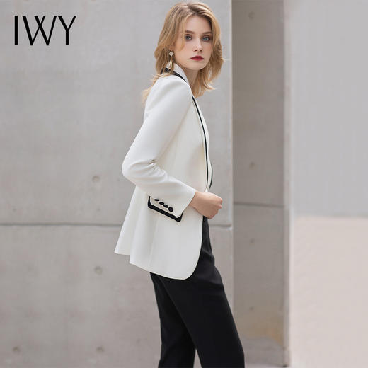 IWY/黑白撞色工作服女套装高端公务员面试职业装气质女神范西装正装OL C12111+P31355 商品图7