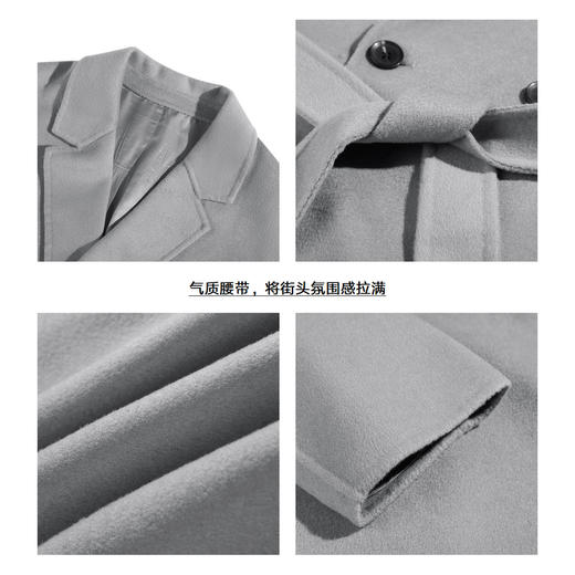 gxgjeans男装秋冬毛呢大衣男长款潮流气质外套 商品图3