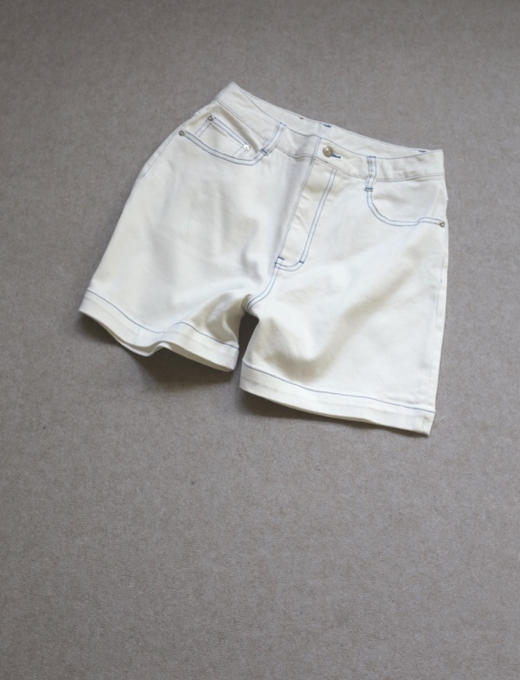 简单粗暴的 哈！女段 S Mccartney 蓝色明线 高腰+A裤筒 短裤 商品图0