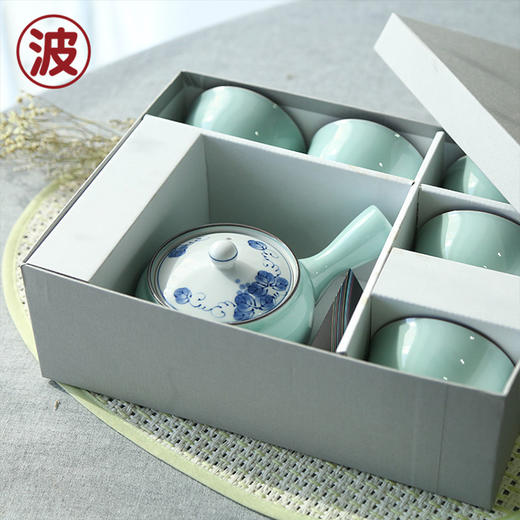【日本进口】波佐见烧 绿釉横手-茶具礼盒套装 商品图2