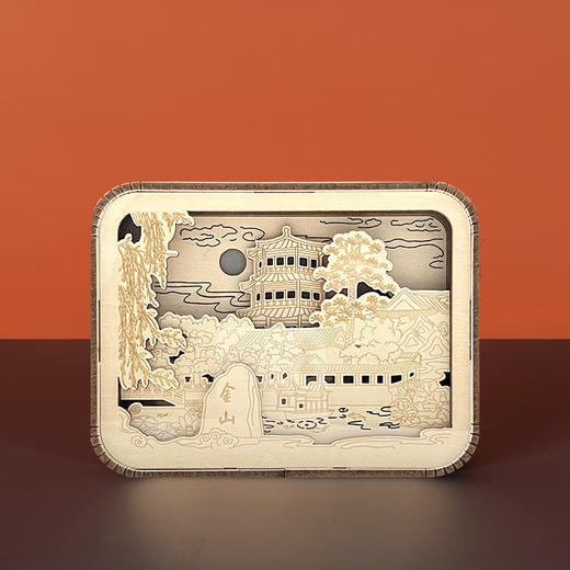 避暑山庄金山3D木雕灯 商品图1