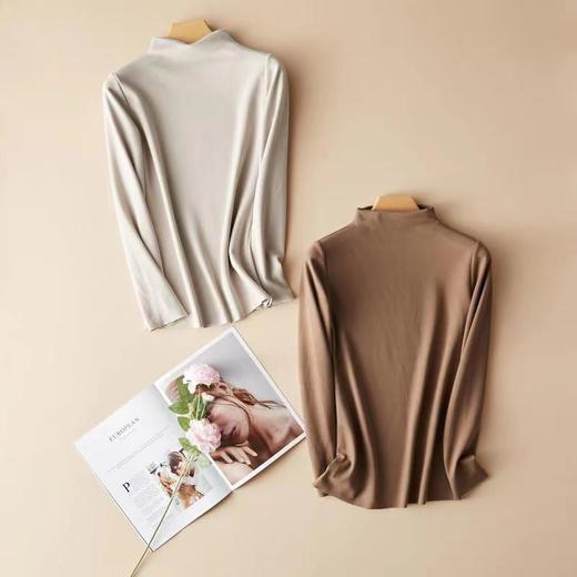 【79元两件 蚕丝羊绒打底衣 】 百搭 修身显瘦堆堆高领  裸感贴肤 穿搭无痕 蓄暖不起球 商品图4