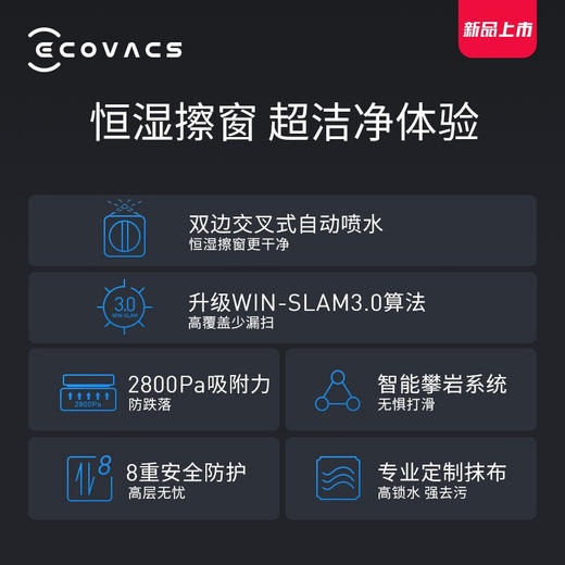 科沃斯（Ecovacs）窗宝WINBOT W1 PRO擦窗机器人擦玻璃擦窗机器人家用擦窗神器WG888-11 商品图9