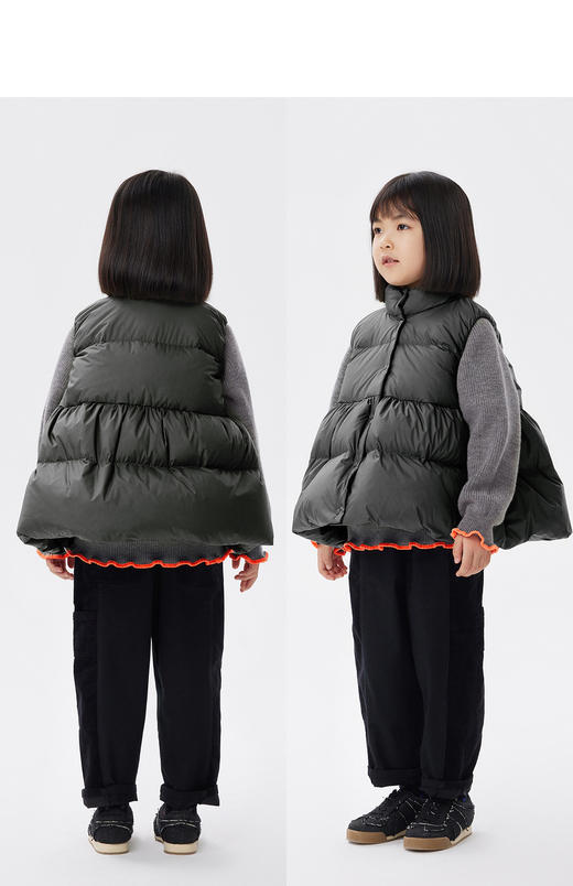 JNBY  22年秋款 宽松保暖羽绒马甲  1M9C11930 商品图9