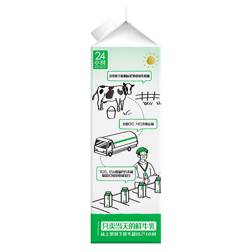 【双旦加赠】新希望屋顶盒24小时巴氏鲜牛乳950ml 商品图6