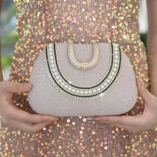 SHJM-1886R-1新时尚大气手抓包多用宴会手拿包礼服宴会包晚宴手提包链条包实用 商品图0