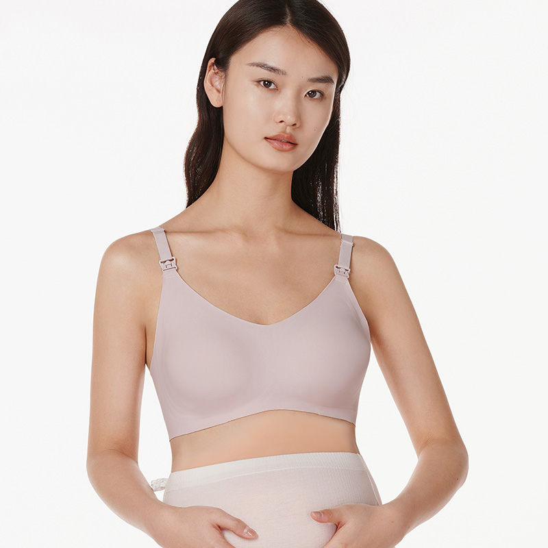 都市丽人内衣薄泳布快乐妈咪无钢圈孕哺文胸LB2CR2