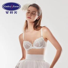 安莉芳法式半杯薄款蕾丝文胸女士性感单层围大胸显小内衣EB00514