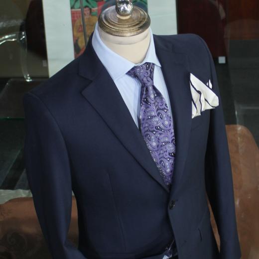 男士全毛款单排两粒扣平驳领西装套装 两色可选 商品图3