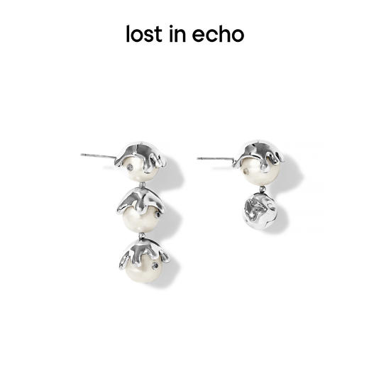 lost in echo 设计师原创 模仿游戏系列水滴不对称耳环 商品图2