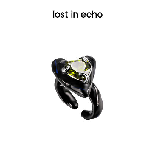 [捡漏价]泫雅同款 lost in echo 小众设计感色彩爱心珐琅戒指男女 商品图1