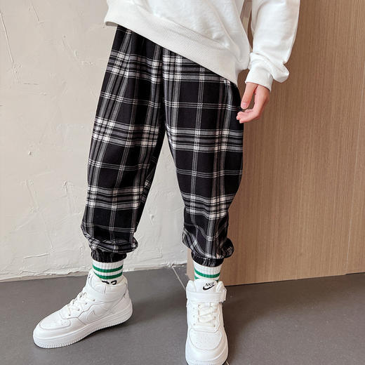 特惠49元2条！ 儿童秋款格子字母卫裤男女童潮流休闲宽松运动裤 商品图4