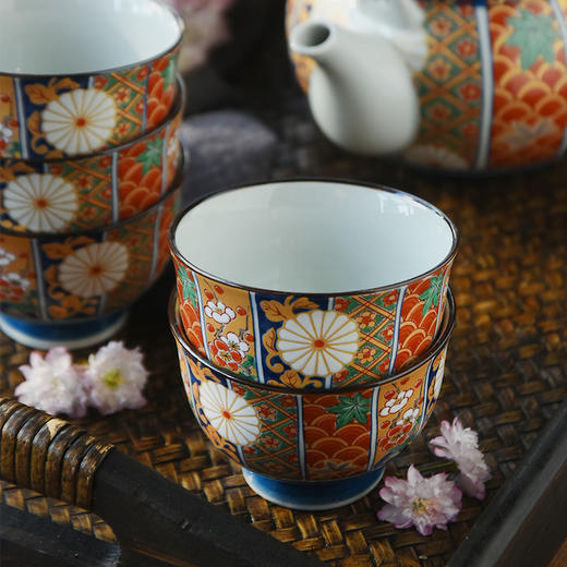 【日本进口】波佐见烧 金彩古伊万里-提梁茶具礼盒套装 商品图6