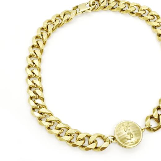 北京仓｜Gigi Paris-YSL-中古纽扣 粗链 项链（金色）［法国设计师］ 商品图2