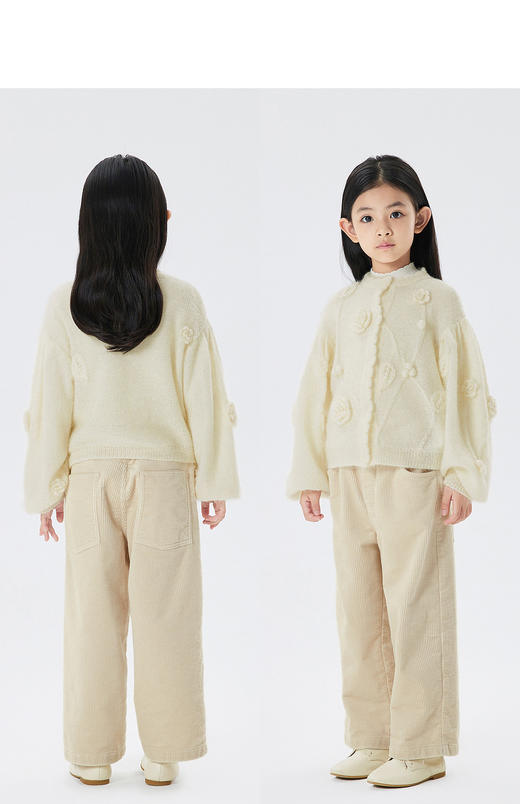 JNBY  22年秋款  花朵元素短款开襟毛衫  1M9311570 商品图7