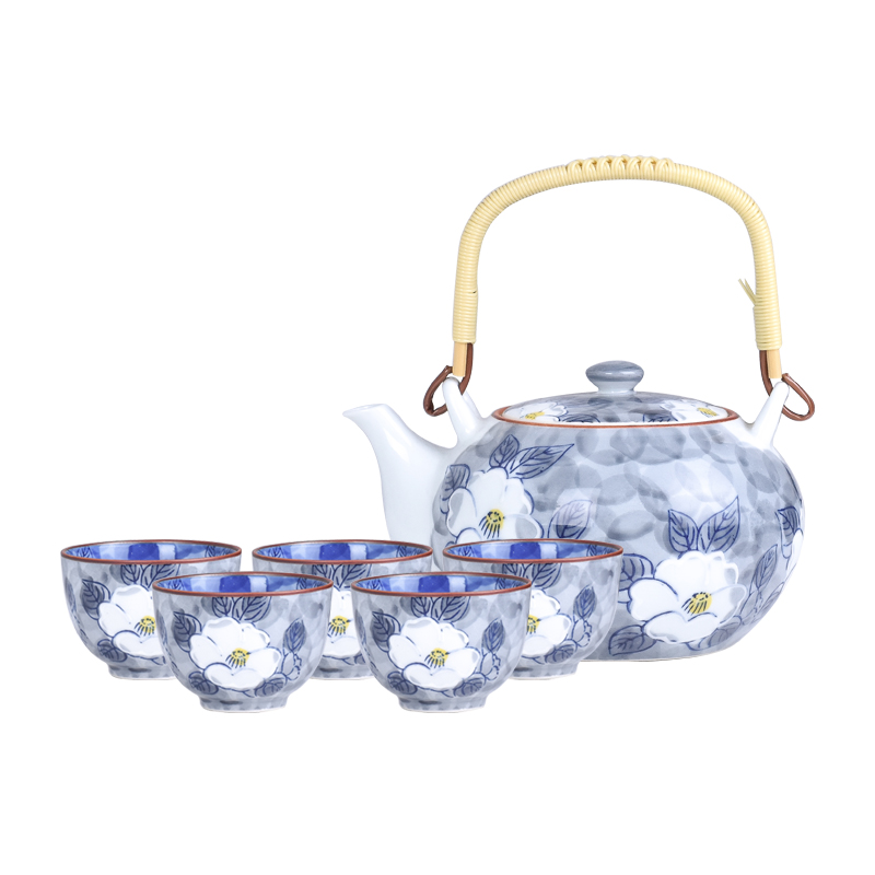 【日本进口】波佐见烧 山茶花陶瓷茶具套装礼盒