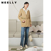 NEELLY纳俪商场同款西装双面呢大衣女收腰系带毛呢外套含羊毛保暖N22104N04409 商品缩略图1