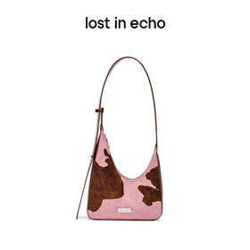 [断码]lost in echo 2022年新款不对称设计奶牛纹小号腋下月牙包手提女