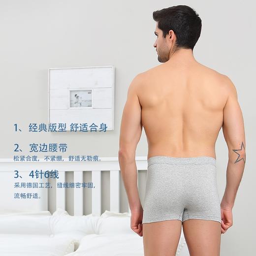 【舒美棉2条装】SCHIESSER舒雅男士舒美棉平角裤2条装 35/2065T 商品图2