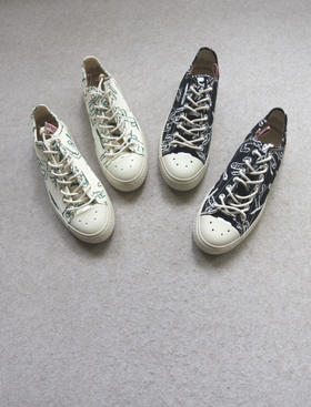 简单粗暴的 哈！情侣段 Acne 硫化底 低帮绑带款 帆布鞋 2色入