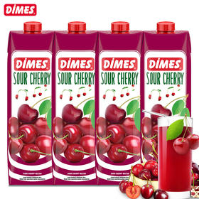 迪美汁（DIMES）樱桃汁饮料 进口果汁大瓶整箱餐饮聚会装1L*4瓶
