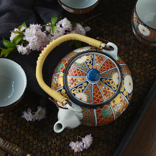 【日本进口】波佐见烧 金彩古伊万里-提梁茶具礼盒套装 商品图4