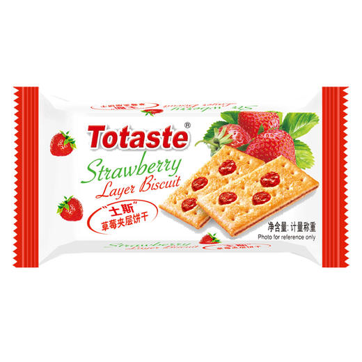 Totaste土斯 草莓味夹层饼干（含草莓果粒） 休闲零食蛋糕甜点心 实惠分享装360g 商品图4