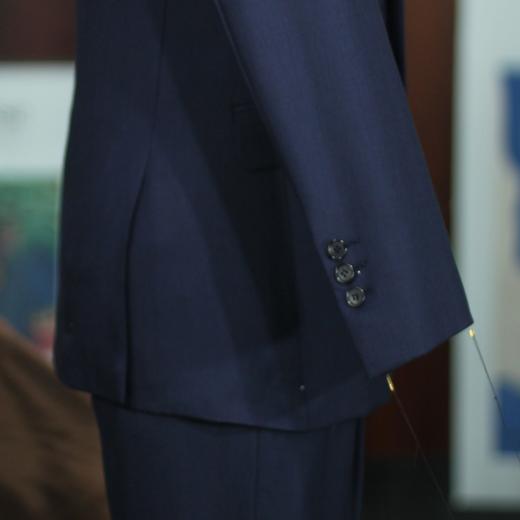男士全毛款单排两粒扣平驳领西装套装 两色可选 商品图5