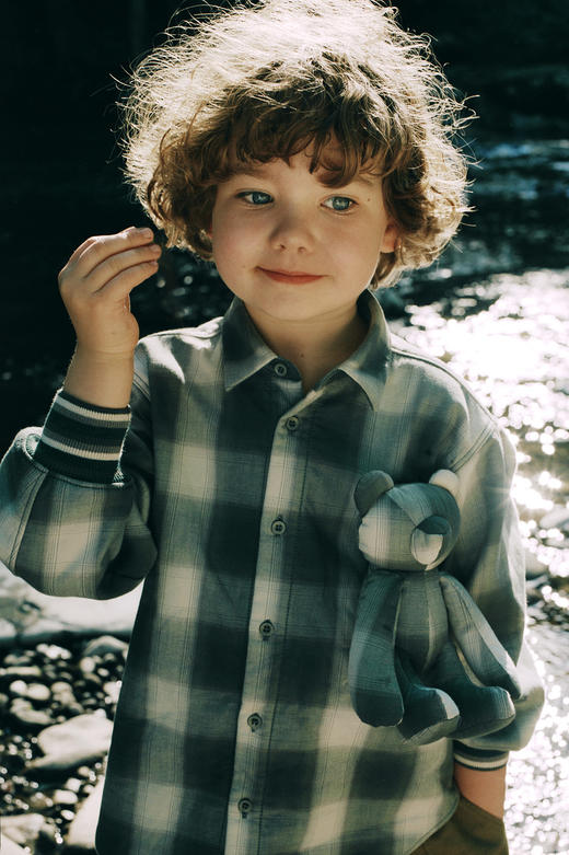 JNBY   22年秋款   格纹宽松长袖衬衫 1M9210050 商品图0