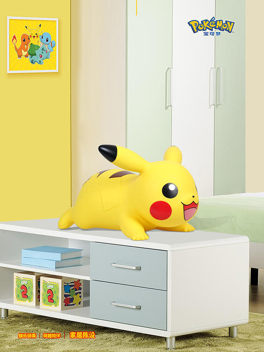 皮卡丘儿童充气跳跳马玩具坐骑加厚蹦蹦公仔 YQ 商品图3