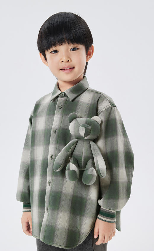 JNBY   22年秋款   格纹宽松长袖衬衫 1M9210050 商品图4