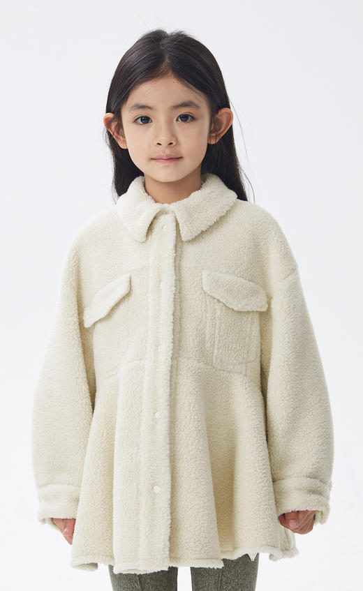 JNBY  22年秋款  宽松翻领仿皮草外套 1M9A11800 商品图5