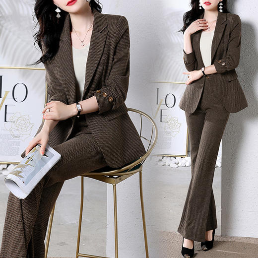 HR WG72159西装套装休闲时尚气质两件套早秋装 商品图2
